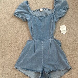 NWT Altard state denim romper